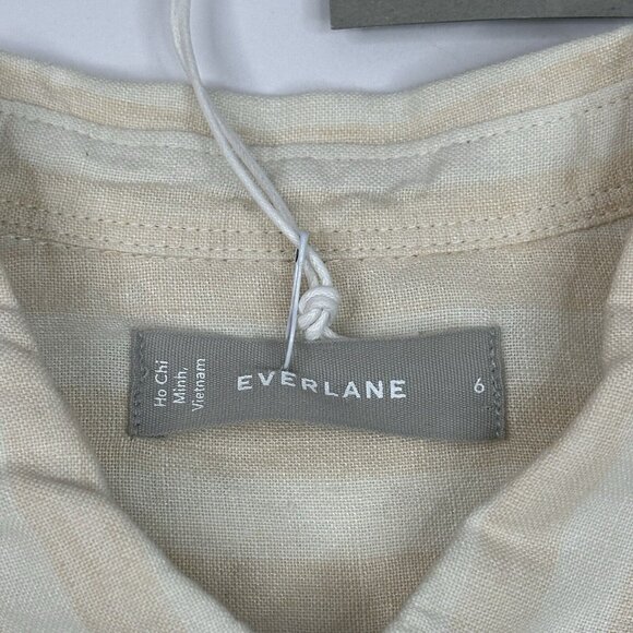 Everlane Women's NWT Brazilian Sand Canvas The Linen Relaxed Career Shirt 6/C44 - Picture 9 of 15